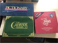 Lot of 3 Board Games Pictionary The Charade Game