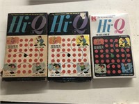 Vintage lot of 3 Hi Q board games