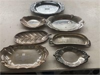 Vintage Silver plate tray lot