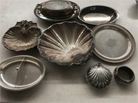 Vintage silver plate serving dish and more lot