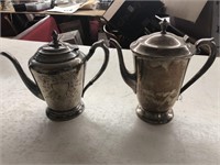 Vintage lot of 2 silver plate tea / coffee