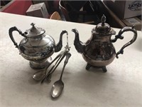 Vintage lot of 2 silver plate Tea Coffee