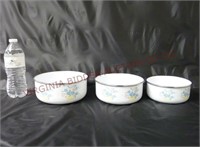 Enameled Nesting Bowls / Pans ~ Set of 3