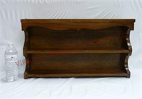 Vintage Solid Wood Wall Shelf ~ 23"x13"x4" deep