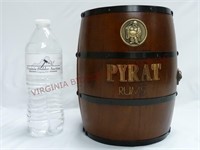 Pyrat Rum Wooden Barrel Display Case ~ 8.5"t