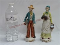 Vintage Porcelain Figurines ~ Man & Woman ~ 8"t