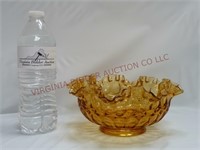 Fenton Glass Colonial Amber 8" Round Bowl