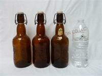 Grolsch Brown Glass Beer Bottles w Swing Tops
