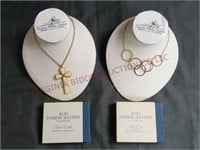 Juliet Cross & Gilded Circles Necklaces by Avon