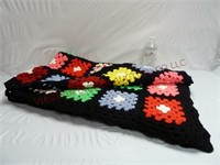 Hand Made Crochet Lap Throw Afghan ~ 60"x72"
