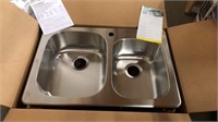 American Standard Stainless Steel Double Bowl