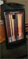 Comfort zone quartz radiant heater plugged in and