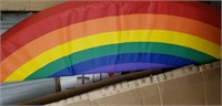 Decorative rainbow bumper mat approximately 6