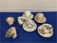 Assorted Tea Cups, Bone China