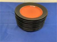 Black And Orange Dessert Plates-12