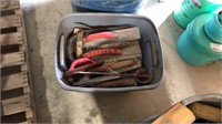 Tote of Assorted Concrete Hand Tools