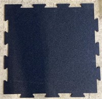 8 Interlocking Rubber Tiles 24x24x1/4 Inch Black