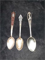 3 PC MARKED .925 25.6g COLLECTIBLE SPOONS