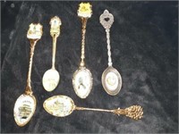 5 PC COLLECTOR SPOONS 1 MISSING LOCATION
