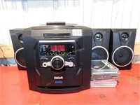 RCA component stereo w/AM/FM, 5CD & 4 speakers