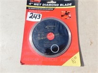 4" wet diamond blade (new)