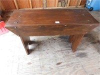 wooden bench seat