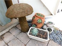 mushroom & flower pots lawn decorations