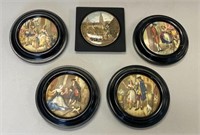 Grouping of English Porcelain Plaques & Box