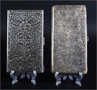 2 Silver Cigarette Cases
