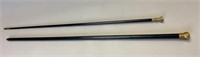 Pair of Gilt Handle Canes