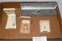 FLAT BOX OF VINTAGE JEWELRY