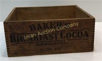 Baker’s Cocoa Dovetailed Wooden Box