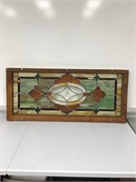 Stained Glass    Frame Approximately 19 1/4" X 44"