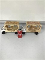 2 Wood Safari Trucks