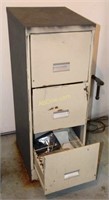 3 Drawer File Cabinet w/computer parts