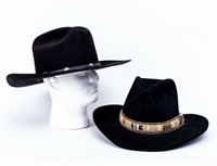 2 Felt Cowboy Hats Bailey / Stetson
