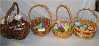 VINTAGE EASTER BASKETS WITH CONTENTS