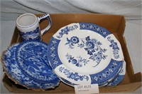 FLAT BOX OF ROYAL STAFFORDSHIRE DISHES AND MORE