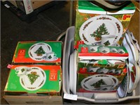 2 BOXES OF HOLIDAY DINNERWARE