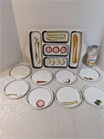 Italian Serving Tray and Plates