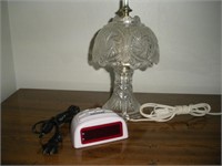 Alarm Clock and Lamp, 12 inches Tall