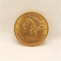 1900 Liberty Head Gold $5 Coin