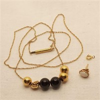 14K Necklace Earring & Catch
