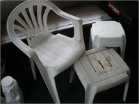 3 Outdoor Side Tables, and 1 Chair