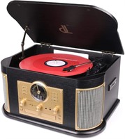 dl Vintage Turntable 3-Speed Vinyl Record Player