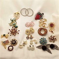Rhinestone & Costume Pins Earrings