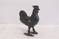 Cast Iron Rooster Bank 5"T