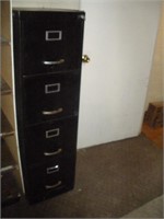 4 Drawer Filing Cabinet w/key, 15x24x53
