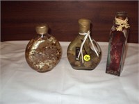 Decorative Essential Oil Bottles x 3