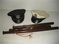 Patrolman Hats and Billy Clubs